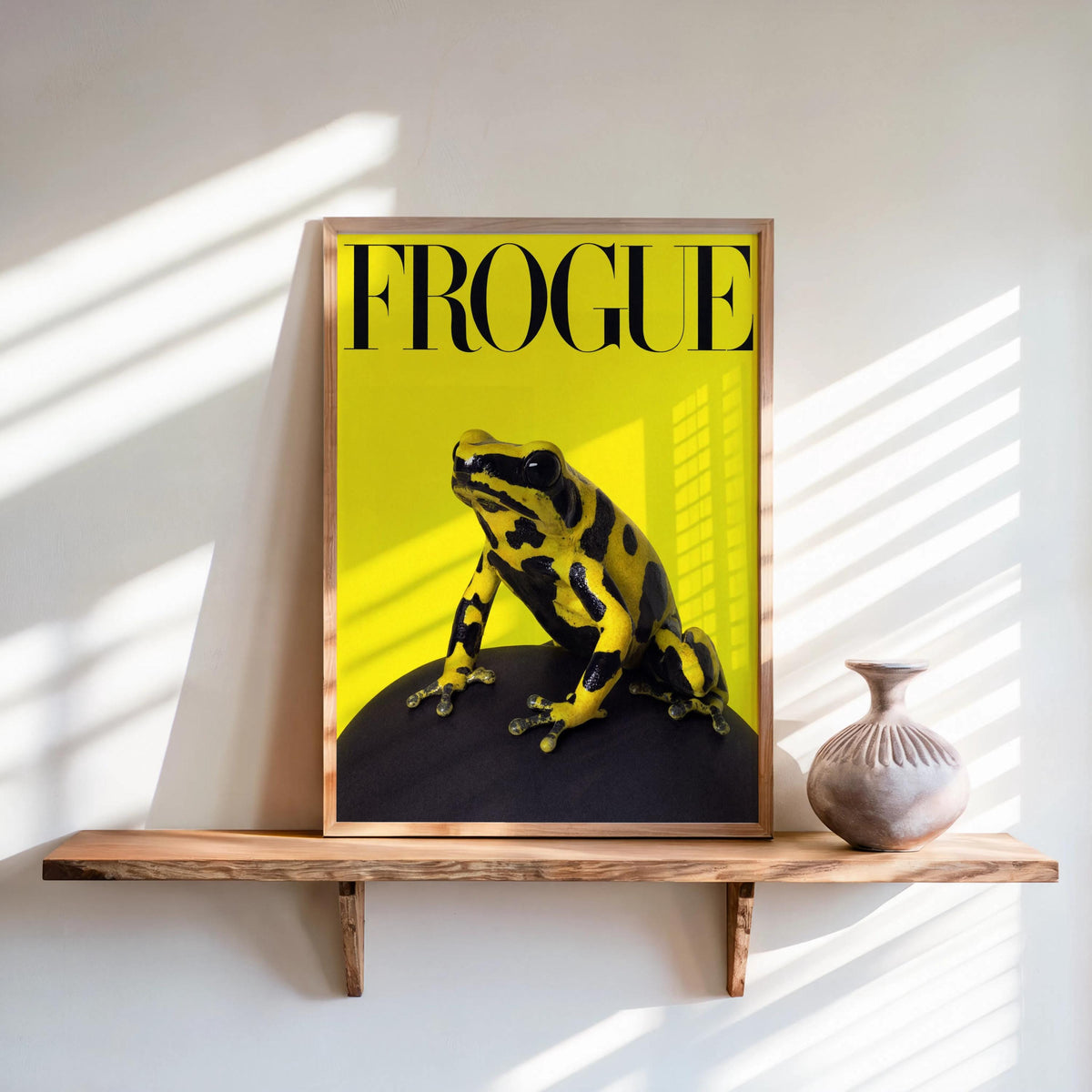 Frogue Magazine Print Set, Funny Frog Fashion Wall Art, Quirky Magazine Cover Poster, Trendy Chic Glam Decor, Stylish Pop Culture Wildlife