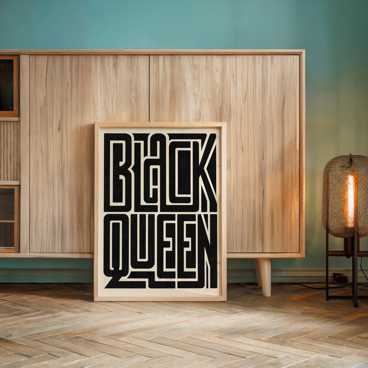 Black Queen Minimalist Typography Wall Art, Bold Black Culture Print, Modern African American Afrocentric Poster, Hella Black Text