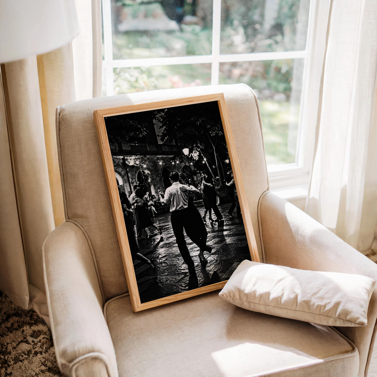 Tango Dancers Couple Print, Black White Dramatic Night Photography, Romantic Dance Poster, Latin Couple, Vintage Latino Culture Wall Art