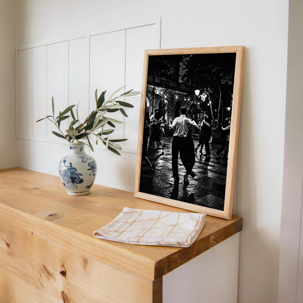 Tango Dancers Couple Print, Black White Dramatic Night Photography, Romantic Dance Poster, Latin Couple, Vintage Latino Culture Wall Art