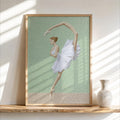 Abstract Ballet Wall Art, Girly Ballerina Print, Textured Pastel Color Poster, Dance Studio Painting, Girls Room Nursery Decor, Dancer Gift
