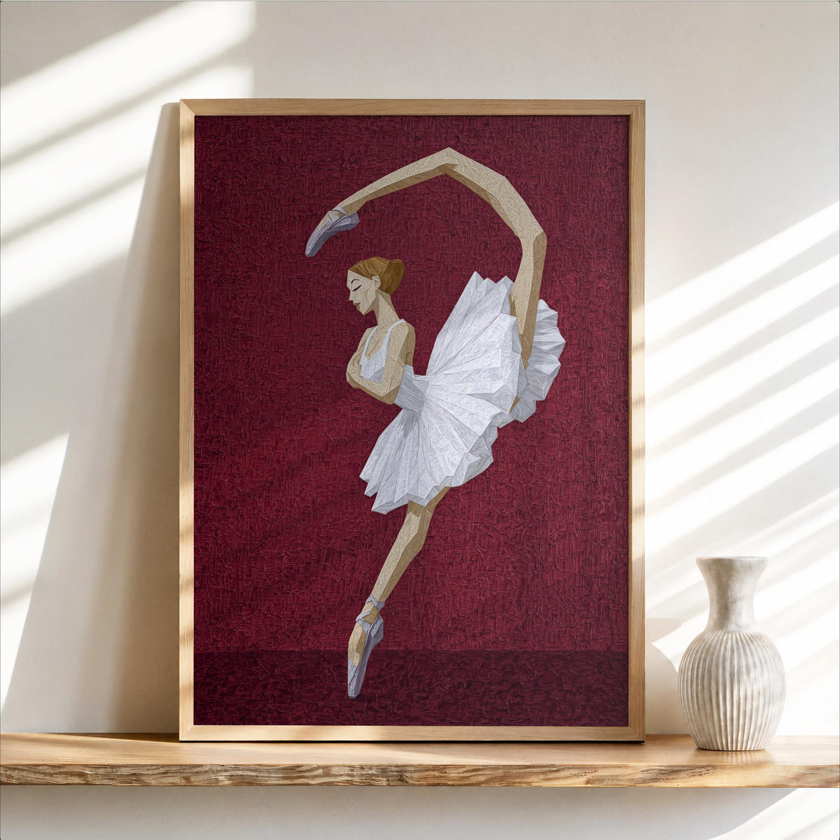 Abstract Ballet Wall Art, Girly Ballerina Print, Textured Pastel Color Poster, Dance Studio Painting, Girls Room Nursery Decor, Dancer Gift