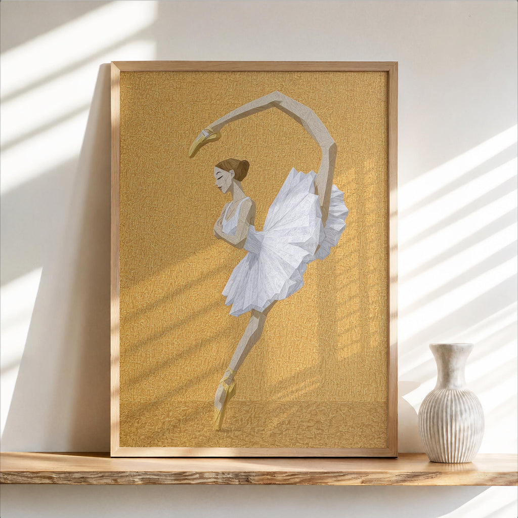 Abstract Ballet Wall Art, Girly Ballerina Print, Textured Pastel Color Poster, Dance Studio Painting, Girls Room Nursery Decor, Dancer Gift