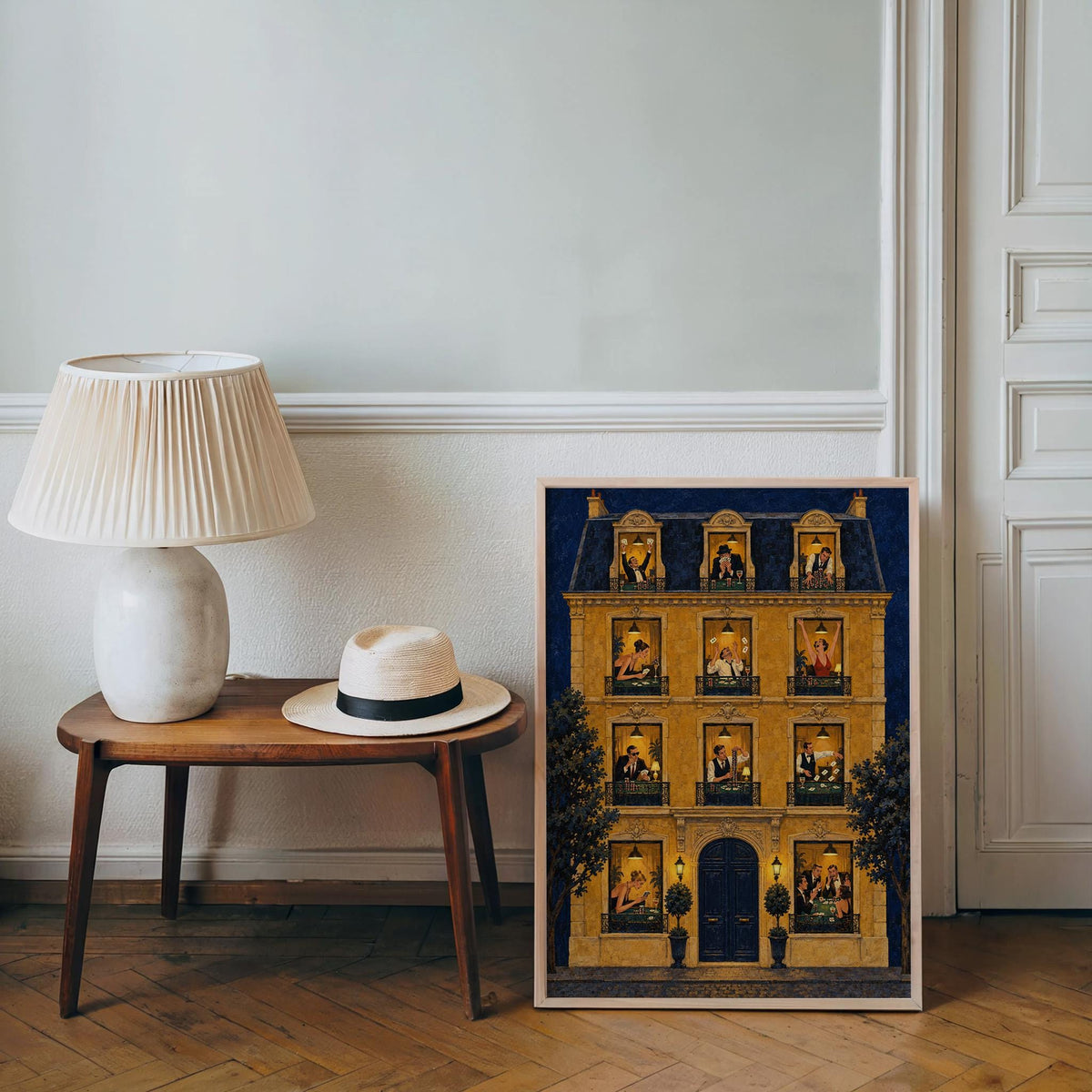 Vintage Poker Poster, Parisian House Wall Art, Casino Night Illustration, Retro Card Game Decor, Poker Room Print, Paris Apartment Painting
